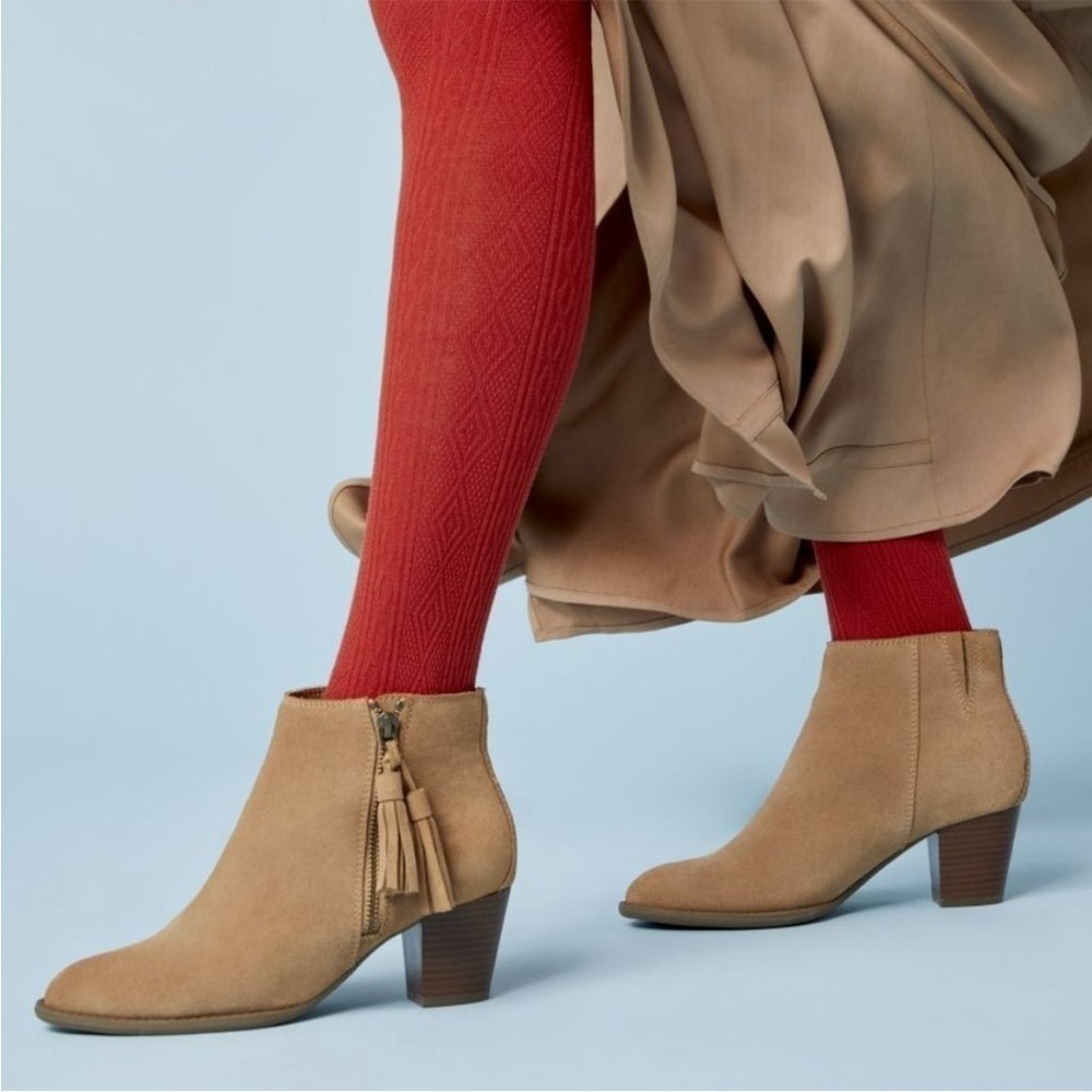 Vionic Madeline Suede Fringe Ankle Boot - Picture 2 of 13